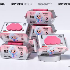 MIANDO Rosé baby hand and mouth wipes, 80 count